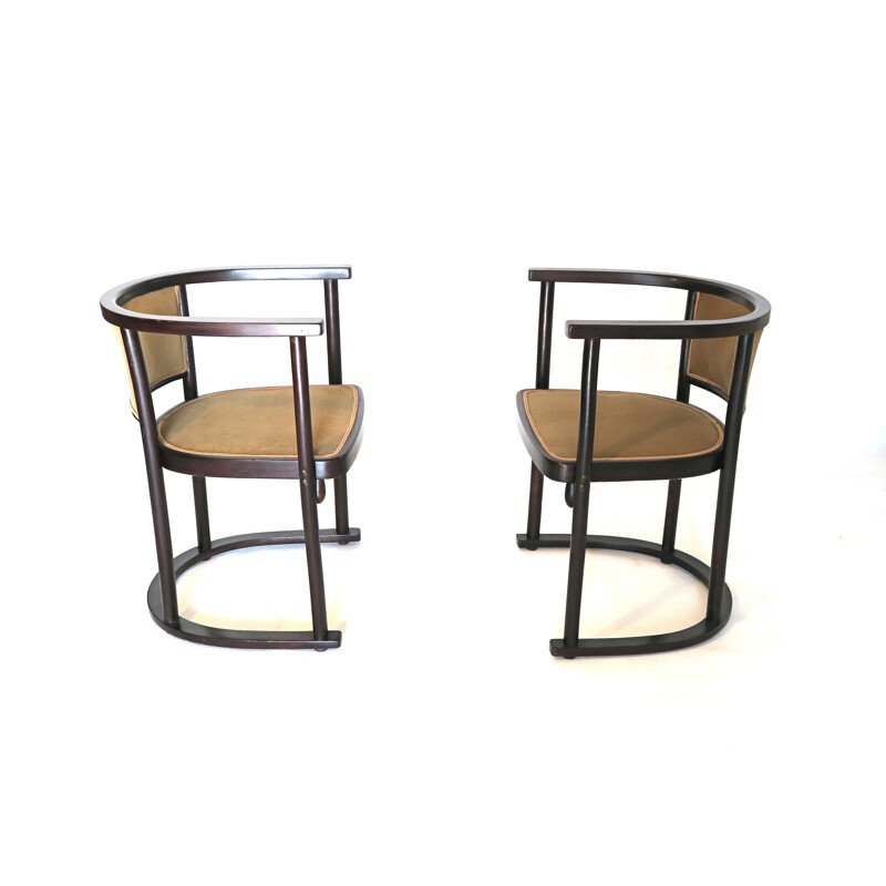 Paire de fauteuils vintage par Joseph Hoffmann pour Thonet