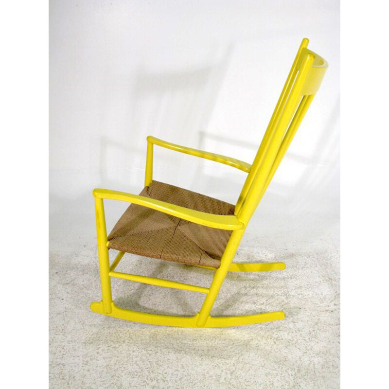 Rocking-chair vintage J16 par Hans Wegner pour Möbler F. D. B. 1965