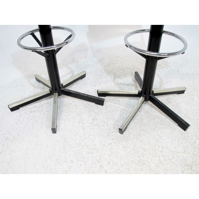 Set of 4 vintage bar stools, Sweden, 1970