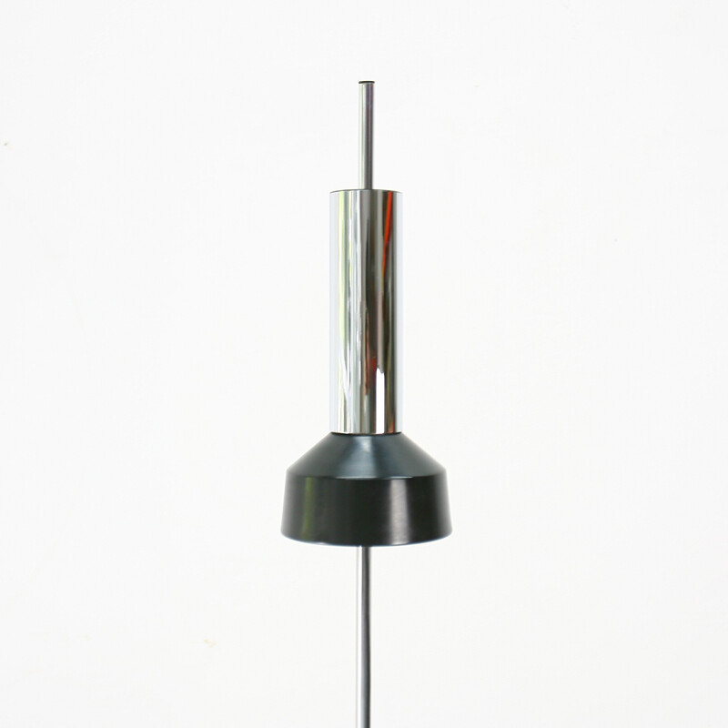 Staff chromed metal floor lamp - 1960s