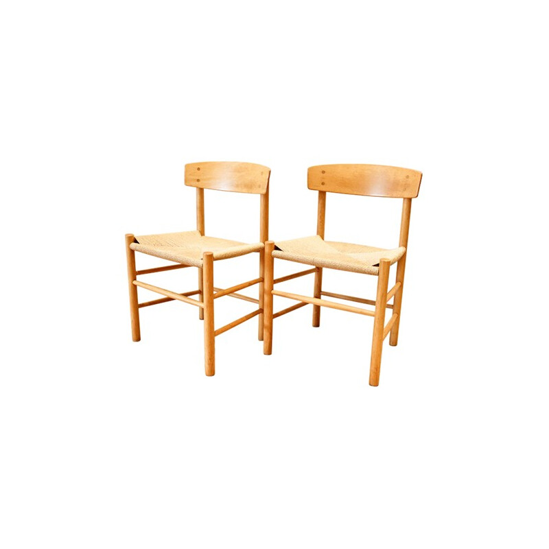 Pair of chairs "Shaker chair" J-39, Børge MOGENSEN - 1960s
