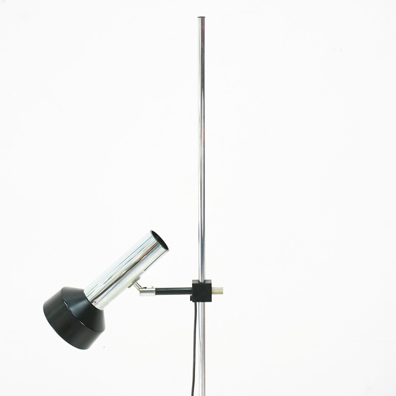 Staff chromed metal floor lamp - 1960s