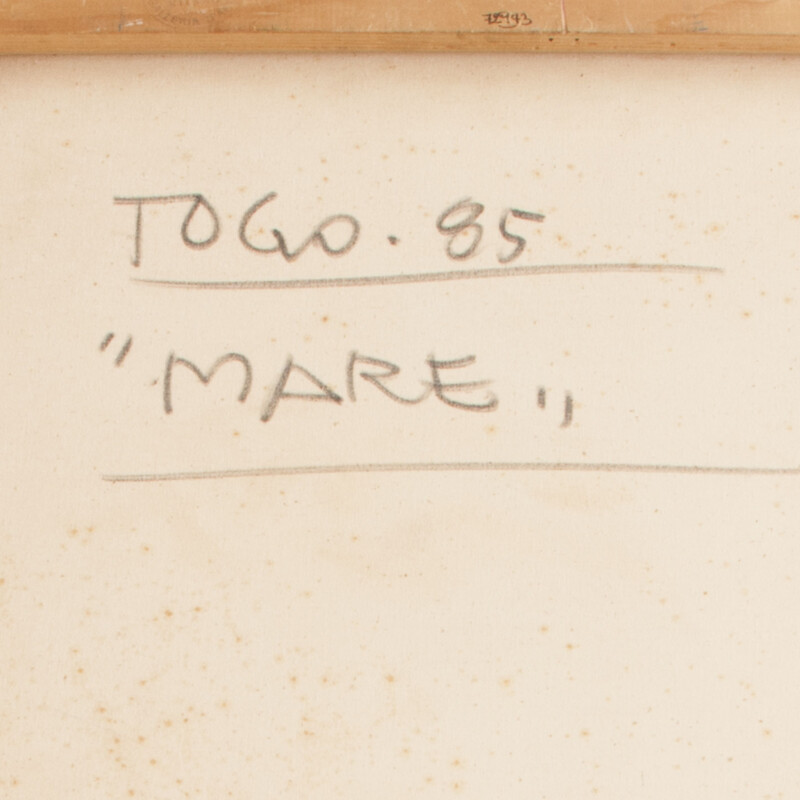Olio su tela vintage "Mare" di Togo, Italia 1985