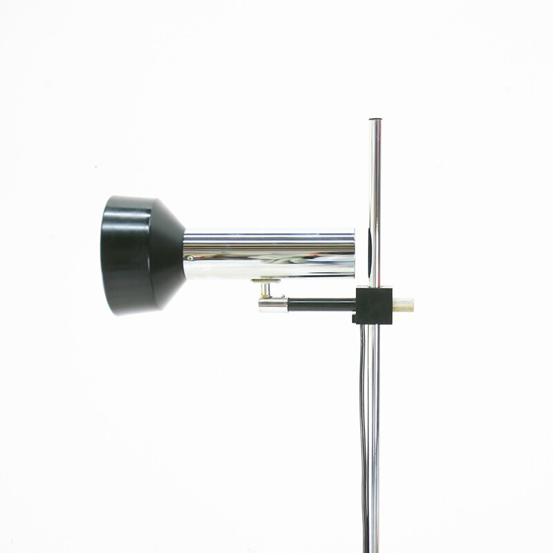 Staff chromed metal floor lamp - 1960s