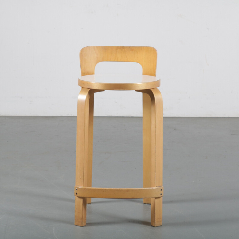 Vintage K65 Bar stools by Alvar Aalto for Artek, Finland 1960s