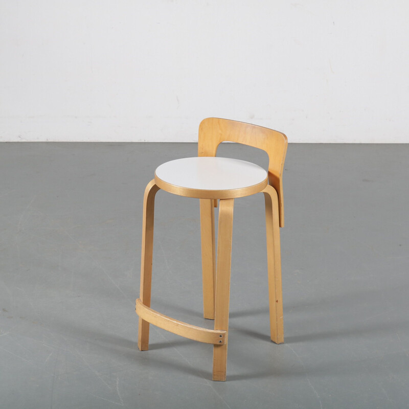 Vintage K65 Bar stools by Alvar Aalto for Artek, Finland 1960s