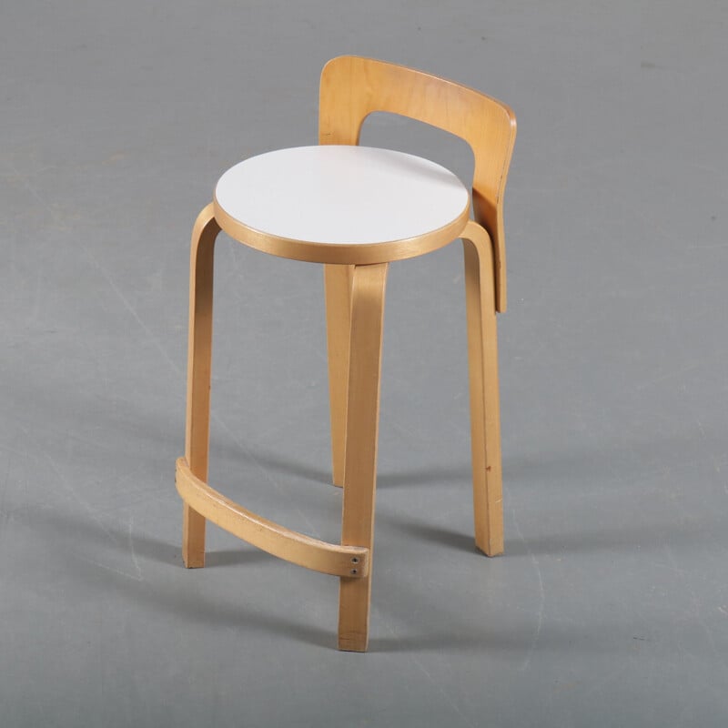 Tabourets de bar Vintage K65 d'Alvar Aalto pour Artek, Finlande, 1960