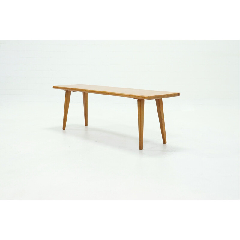 Vintage Solid Pine Bench by Svensk Carl Malmsten Sweden 1940s