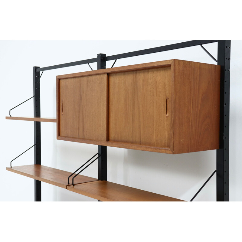 Vintage Free Standing Teak Royal System Wall Unit by Poul Cadovius, 1960s