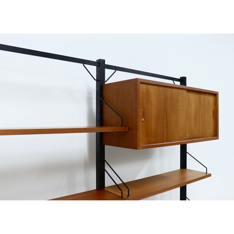 Vintage Free Standing Teak Royal System Wall Unit by Poul Cadovius, 1960s
