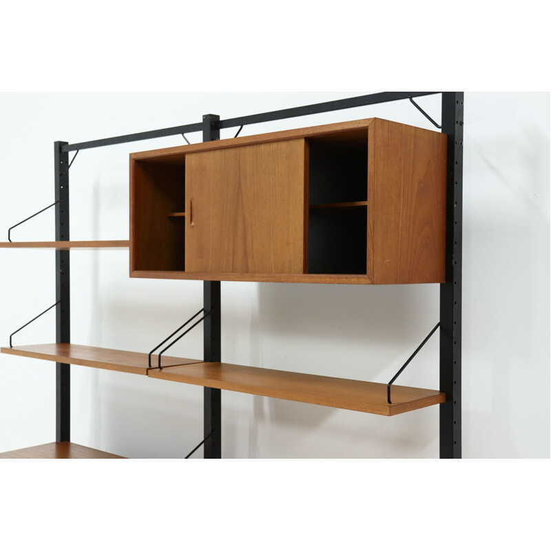 Vintage Free Standing Teak Royal System Wall Unit by Poul Cadovius, 1960s
