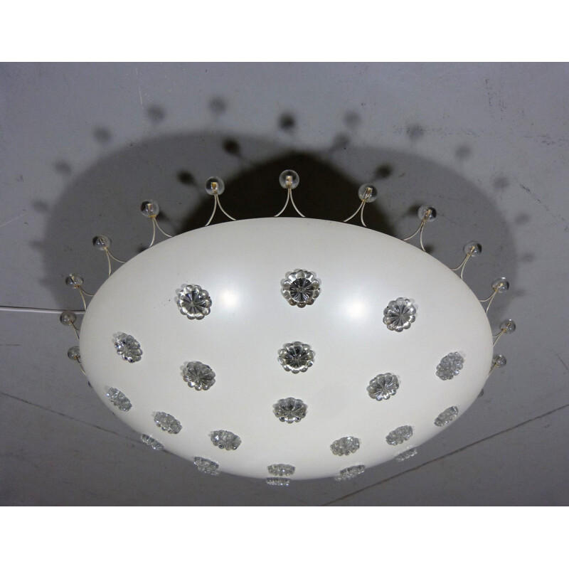 Large vintage ceiling lamp by Emil Stejnar for Rupert Nikoll, Austria 1950