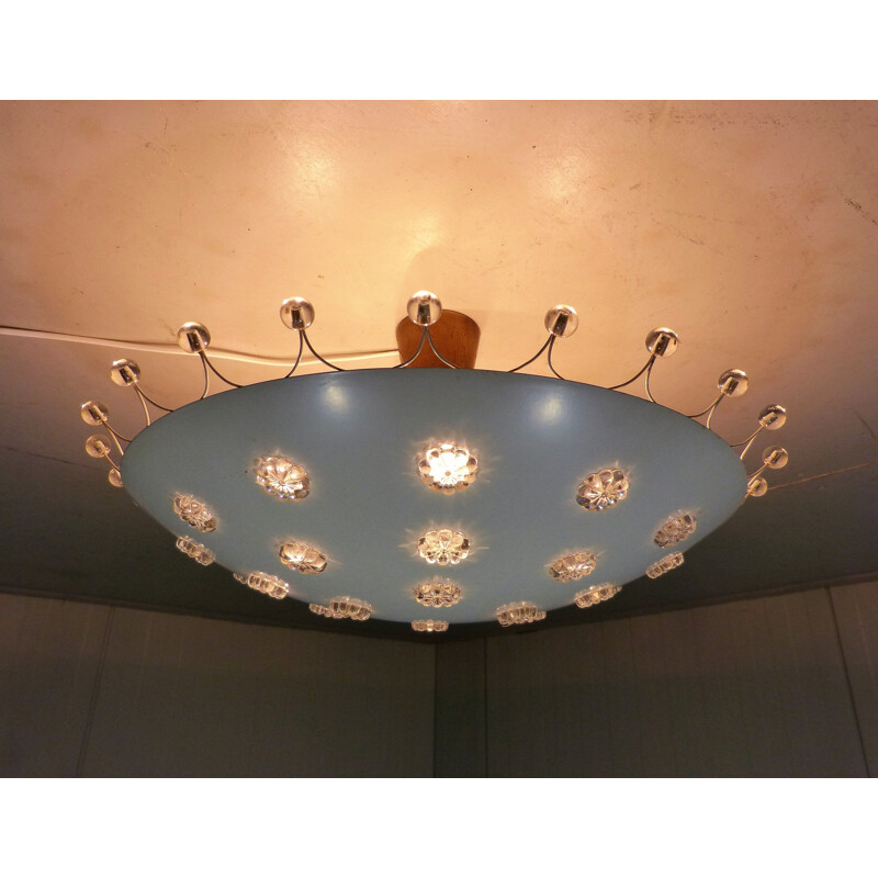 Large vintage ceiling lamp by Emil Stejnar for Rupert Nikoll, Austria 1950