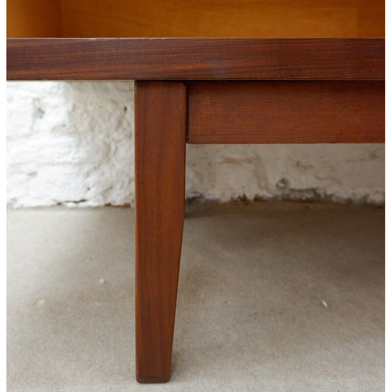 Vintage teak sideboard with 2 sliding doors