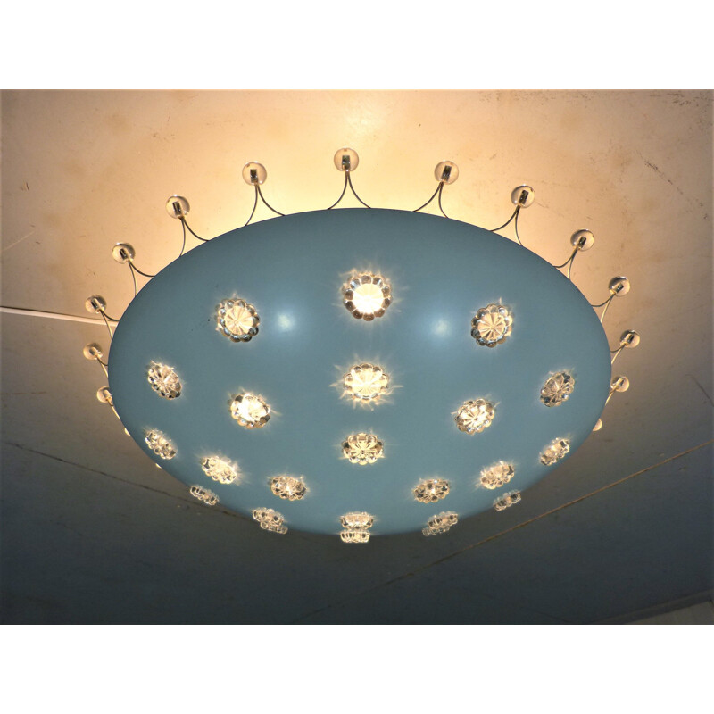 Large vintage ceiling lamp by Emil Stejnar for Rupert Nikoll, Austria 1950