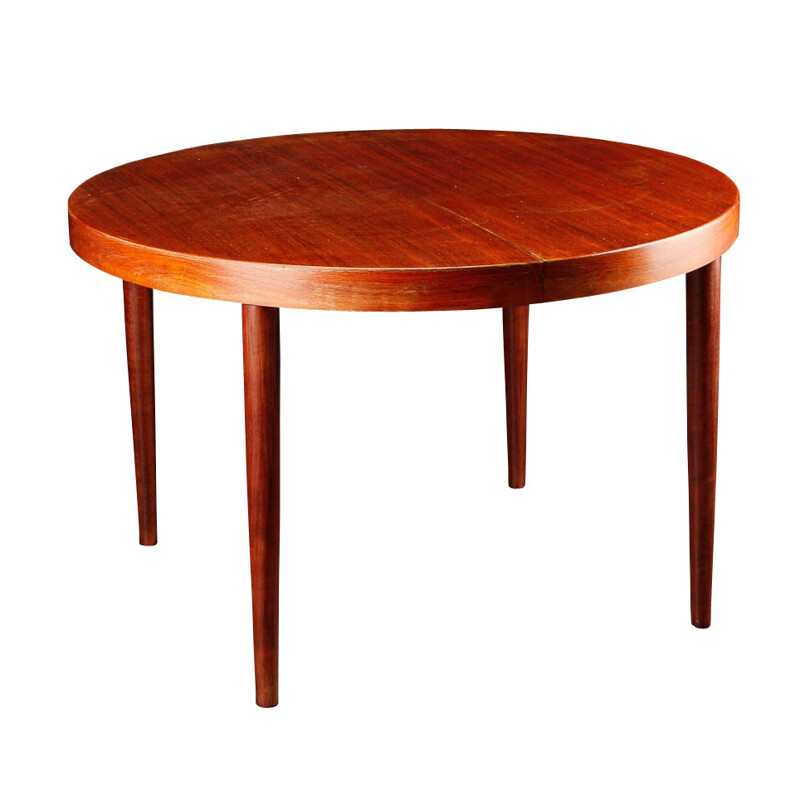 Round rosewood table, Kai KRISTIANSEN - 1950s 
