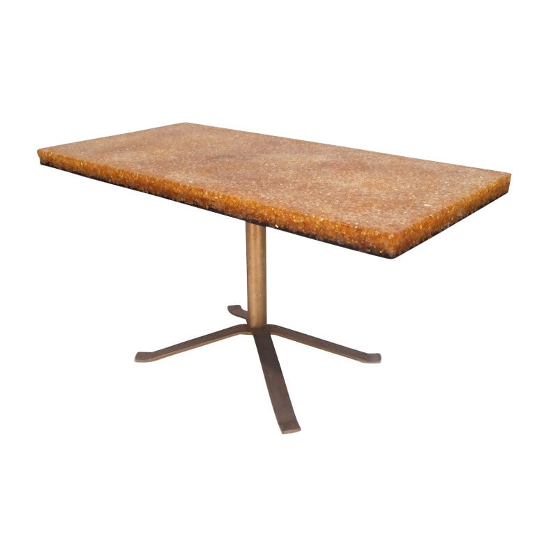 Mesa de café Vintage em resina de poliéster de Pierre Giraudon, 1970