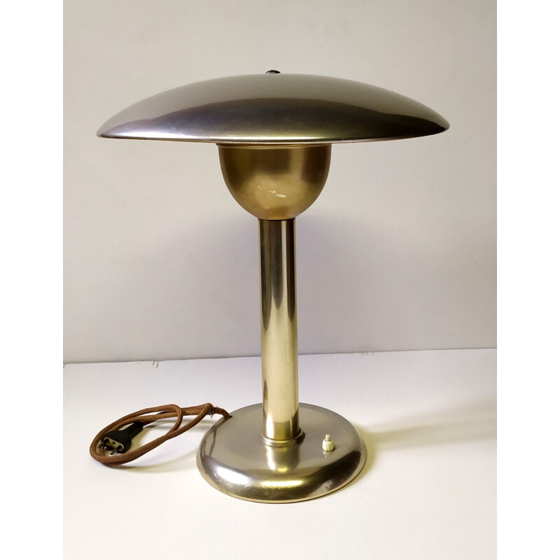 Lámpara de mesa Vintage Ministerial art decò, Italiana 1930