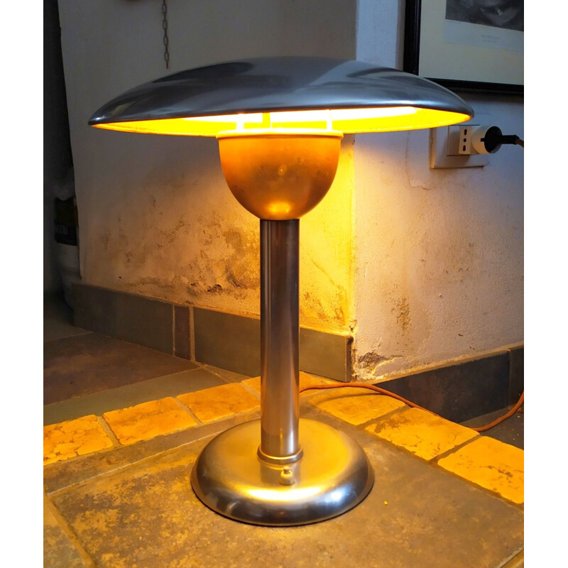 Lampe de table vintage Ministerial art decò, italienne 1930