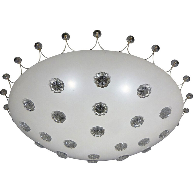 Large vintage ceiling lamp by Emil Stejnar for Rupert Nikoll, Austria 1950