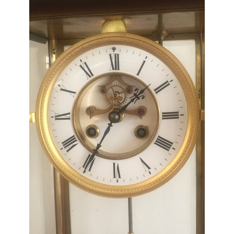 Vintage Samuel Marti brass clock, 1900