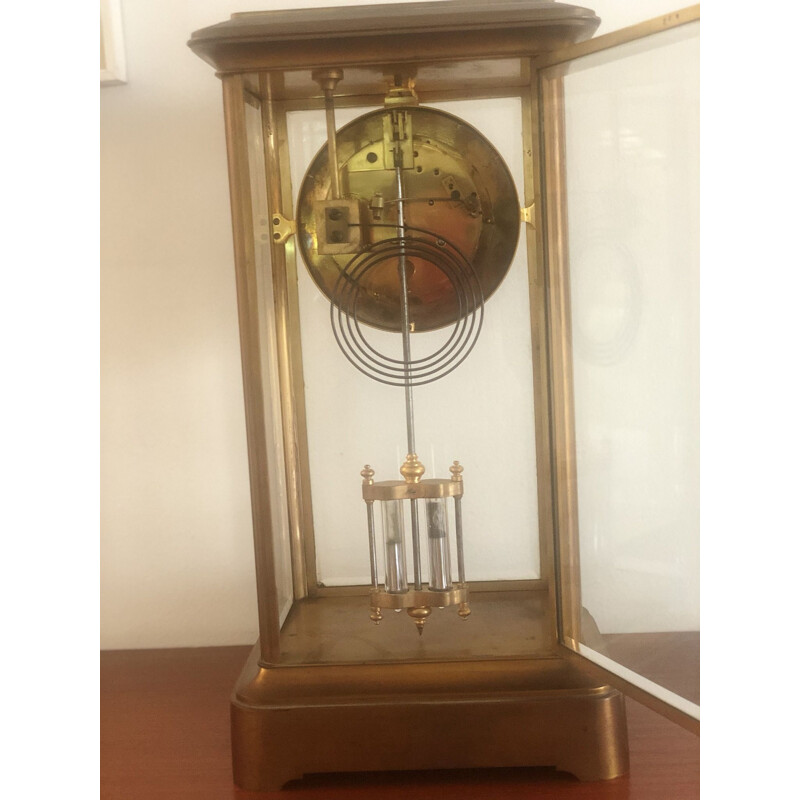 Vintage Samuel Marti brass clock, 1900