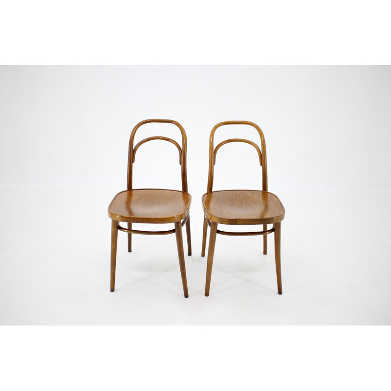 Set of 4 vintage dining chairs Ton, by Antonin Suman, 1960