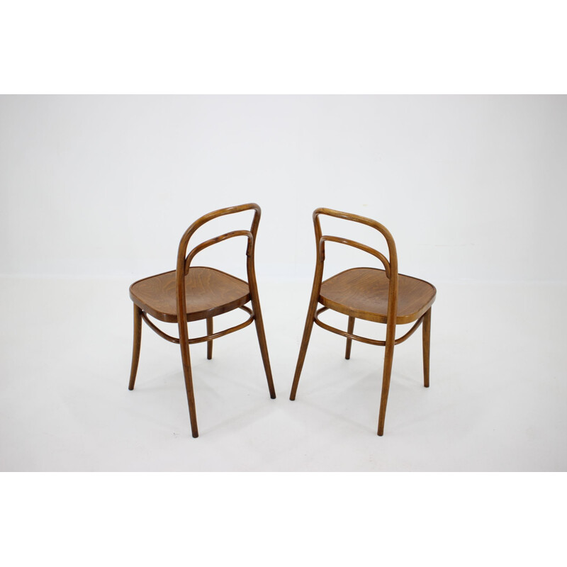 Set of 4 vintage dining chairs Ton, by Antonin Suman, 1960