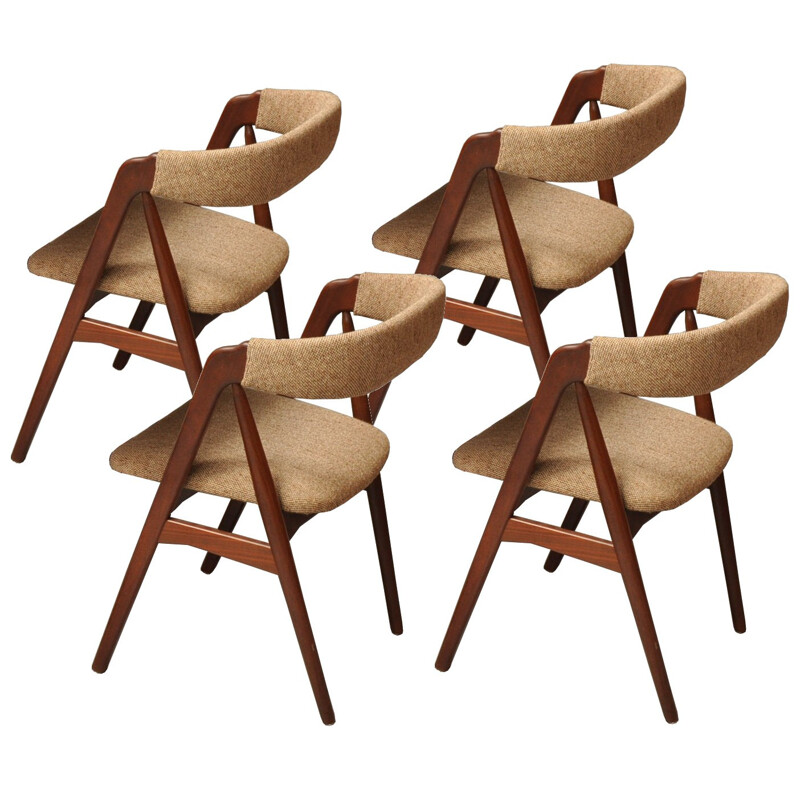 4 chairs vintage Danish, Kai KRISTIANSEN - 1960s