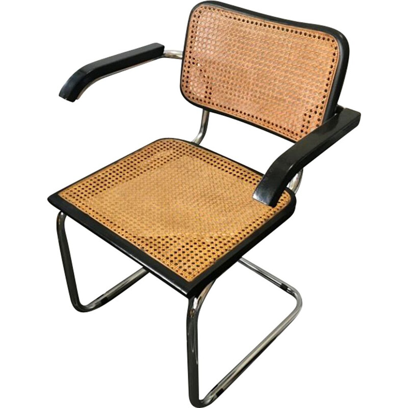 Vvintage armchairs with armrests Cesca B64 Marcel Breuer armchair vintage 1970