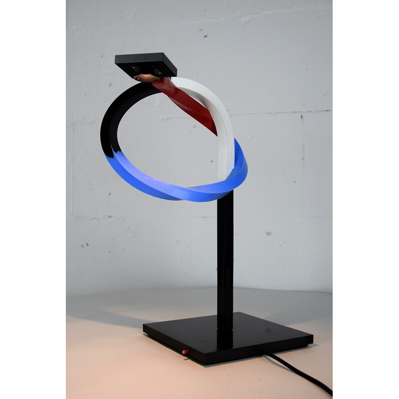 Vintage table lamp Ingo Maurer Zufall Silicone, black Corian, aluminum 2008 