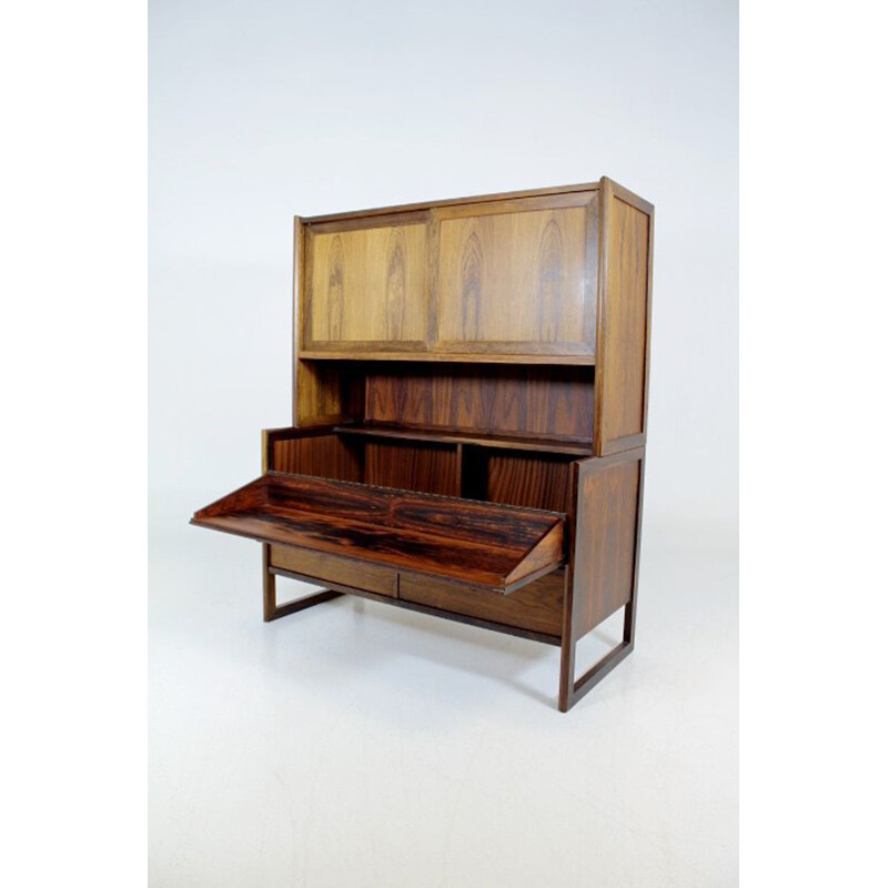 Vintage rosewood secretário, Dinamarca 1960