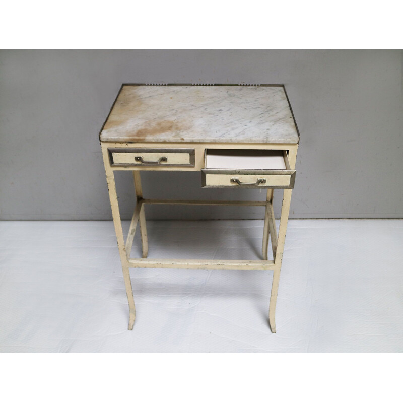 Vintage french metal night table 1930