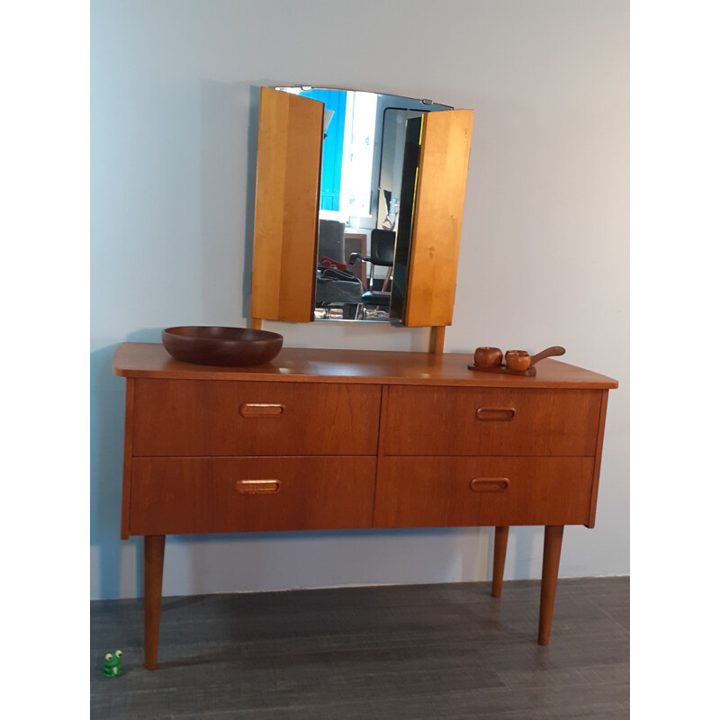 Vintage convertible chest of drawers Teak dressing table by Steen and Strøm's, Norway 1960s