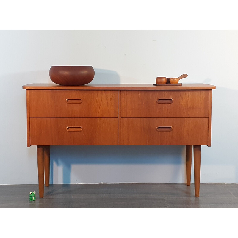 Commode vintage convertible Coiffeuse Teck par Steen et Strøm's, Norvège 1960s