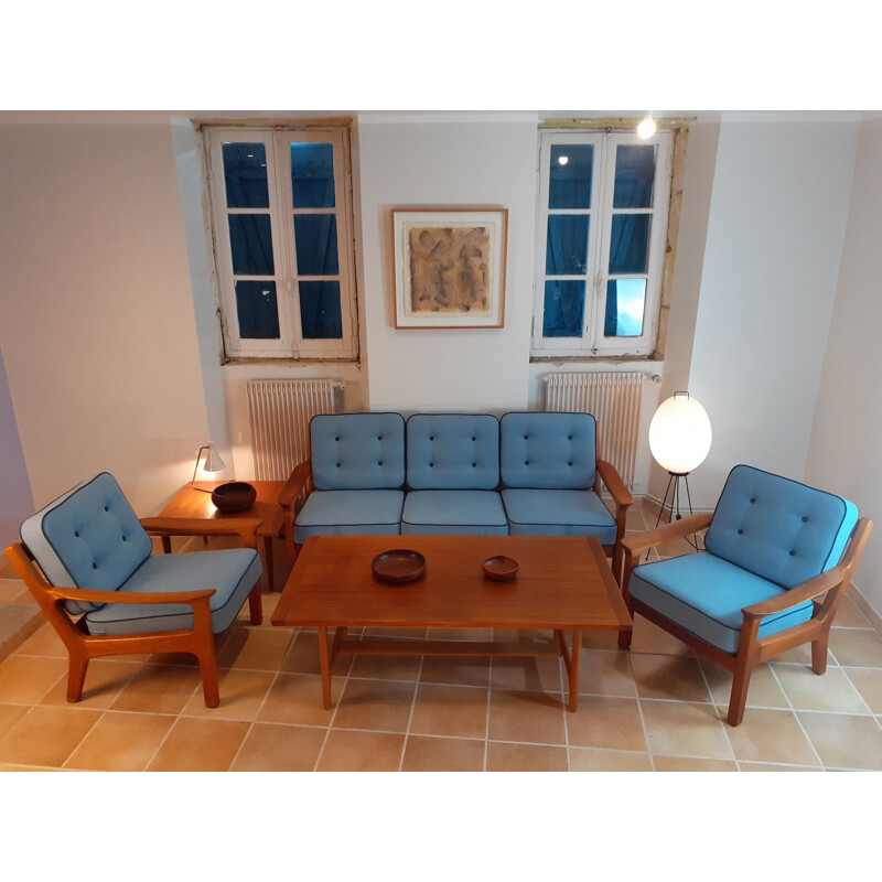 Vintage Teak Lounge Set Juul Kristensen by Glostrup, Danish 1960