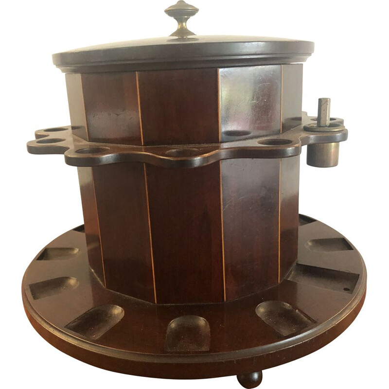 Vintage Dunhill art-deco tobacco box in mahogany