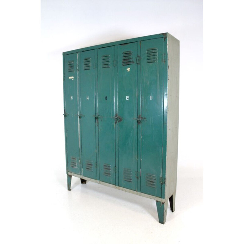 Vintage metal locker 4 doors 1950