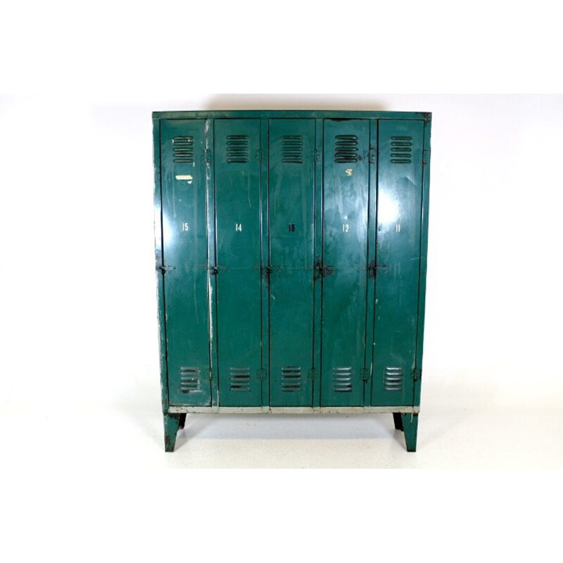 Vintage metal locker 4 doors 1950
