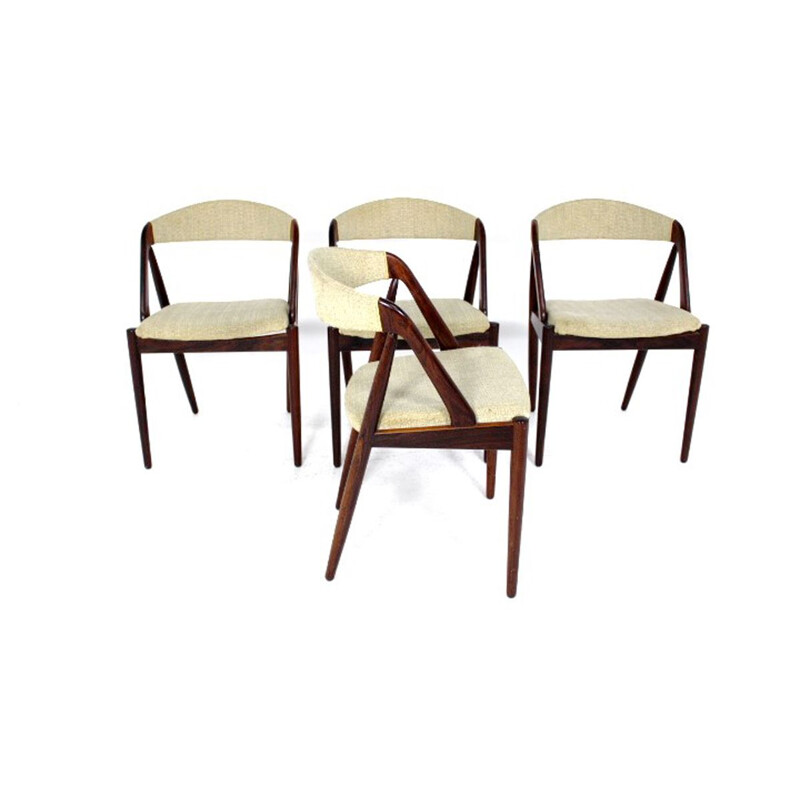 Ensemble de 4 chaises vintage en teck modèle 31 Kai Kristiansen pour Schou Andersen, 1960