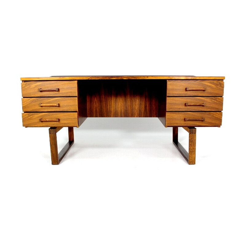 Vintage rosewood desk, Thorben Valeur and Henning Jensen, Denmark, 1960