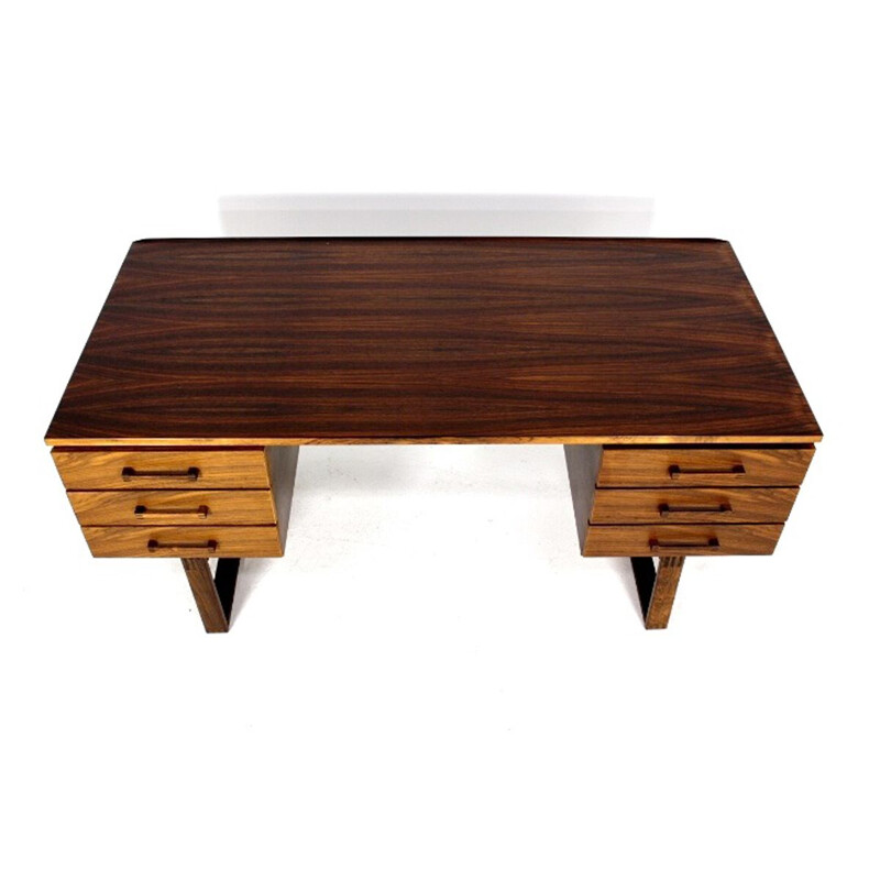 Vintage rosewood desk, Thorben Valeur and Henning Jensen, Denmark, 1960