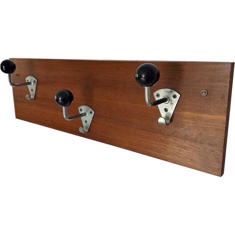 Vintage coat hook with Scandinavian hooks 1970