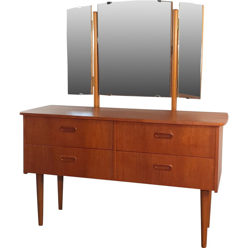 Vintage convertible chest of drawers Teak dressing table by Steen and Strøm's, Norway 1960s