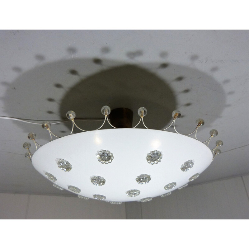 Large vintage ceiling lamp by Emil Stejnar for Rupert Nikoll, Austria 1950