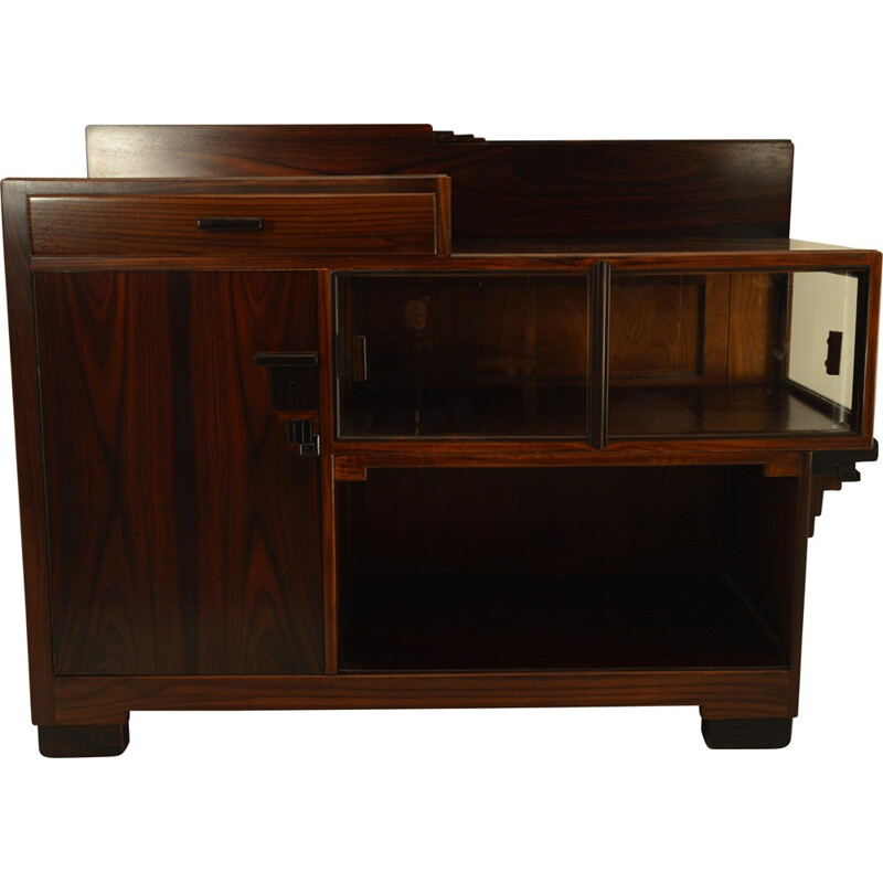 Amsterdam School cabinet in rosewood and ebony wood - 1930s