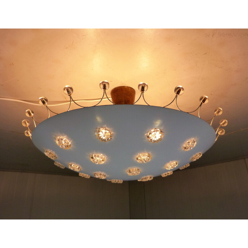 Large vintage ceiling lamp by Emil Stejnar for Rupert Nikoll, Austria 1950