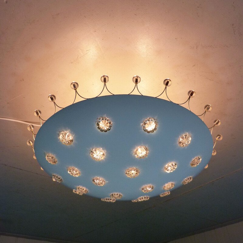 Large vintage ceiling lamp by Emil Stejnar for Rupert Nikoll, Austria 1950