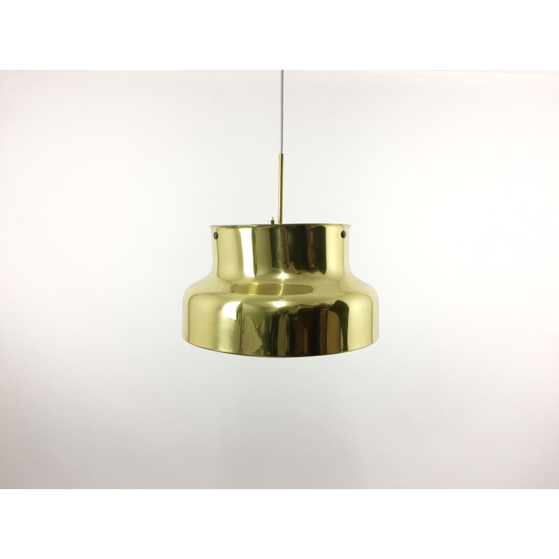 Large vintage brass 'Bumling' pendant lamp by Anders Pehrson for Ateljé Lyktan 1970