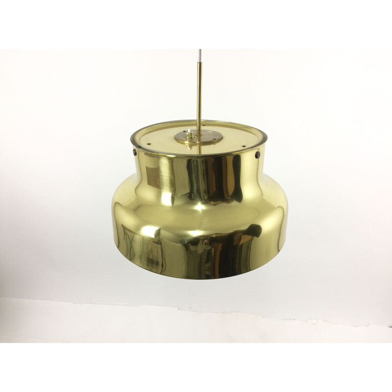 Large vintage brass 'Bumling' pendant lamp by Anders Pehrson for Ateljé Lyktan 1970